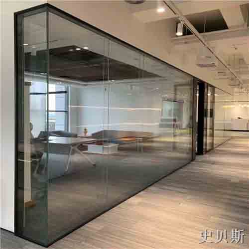 株洲双层12mm全景玻璃隔断墙结构图